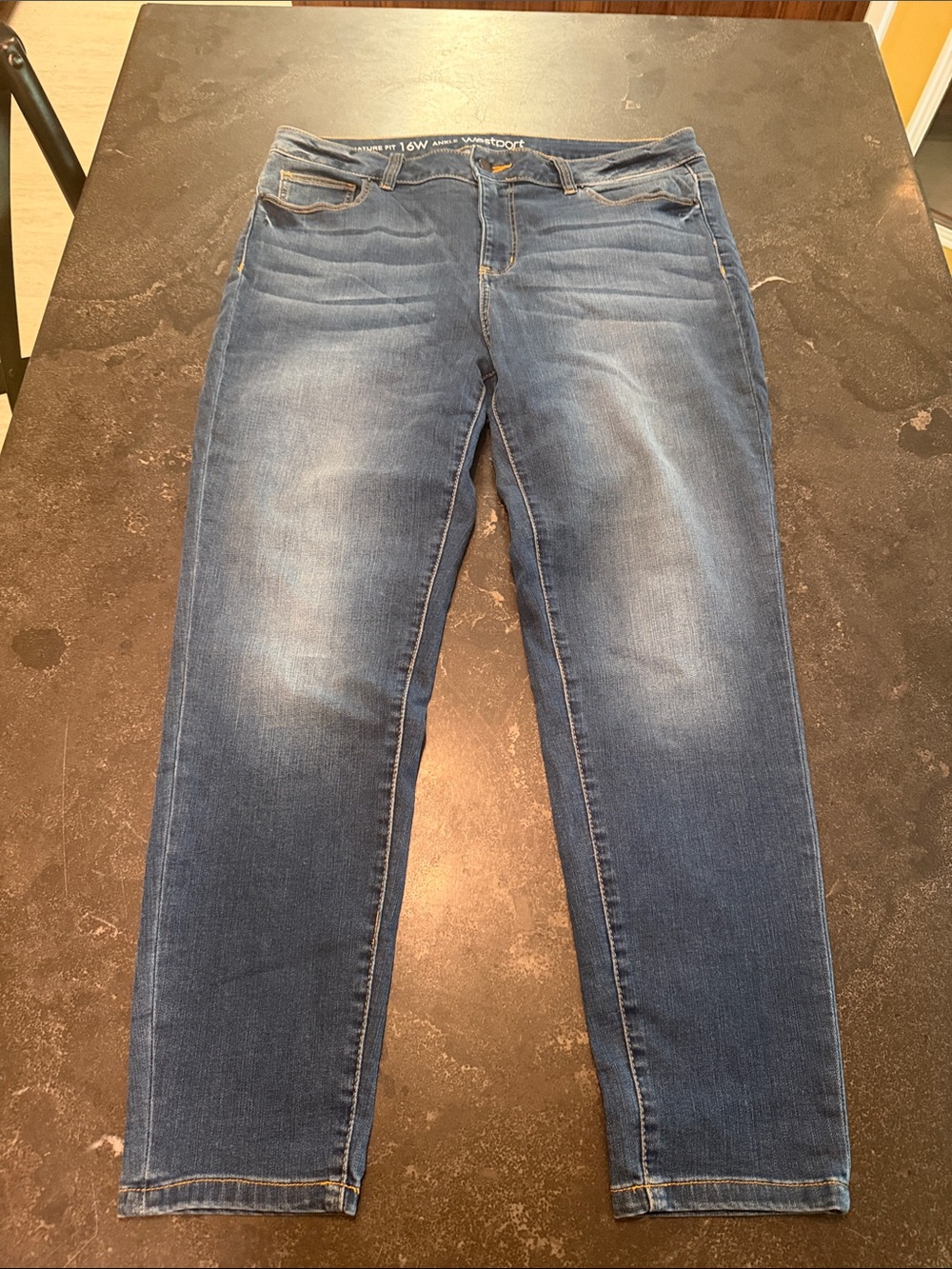 Westport Blue Skinny Jeans with Faded Detail